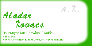 aladar kovacs business card