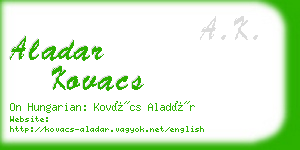 aladar kovacs business card